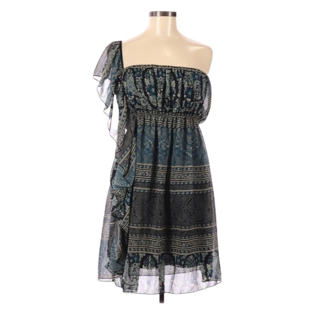 Tua Dress Size M One Shoulder Ruffle Empire Waist Whimsygoth Fairy Cottagecore